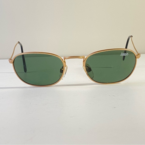 Solar X Accessories - Gold Frame Green Lens Sunglasses